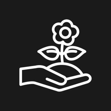 Arka planda bahçe simgesi izole edildi. Bahçe sembolü