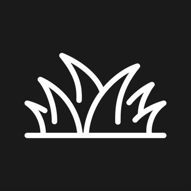 Çimen ikonu, çimlerin ekolojik sembolü. Vektör illüstrasyonu