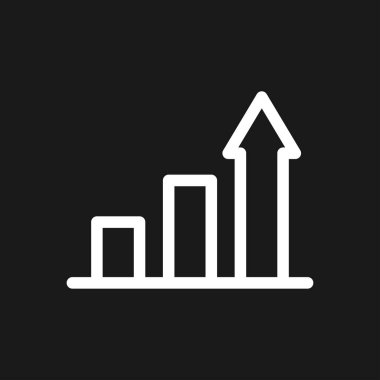 Büyüme simgesi, ticari bilgi simgesi, vektör büyüme sembolü