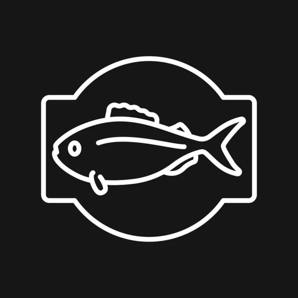 Ikona ryb, ilustracja wektora dla projektu — Wektor stockowy