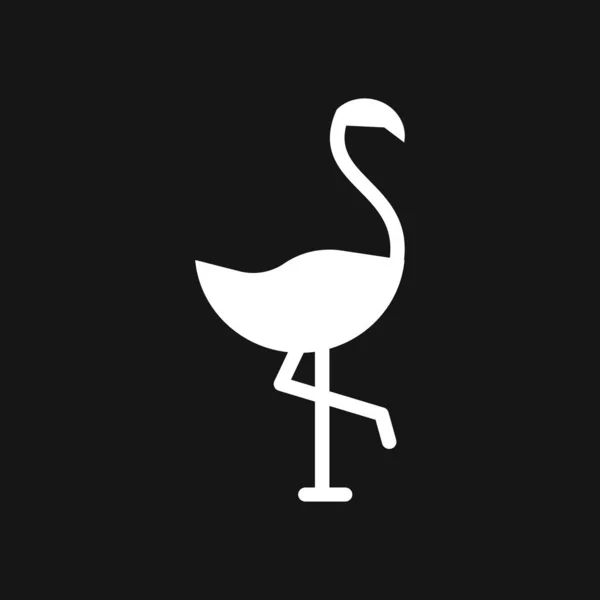 Flamingó ikon, minimalista vektor illusztráció, a madár szimbóluma — Stock Vector