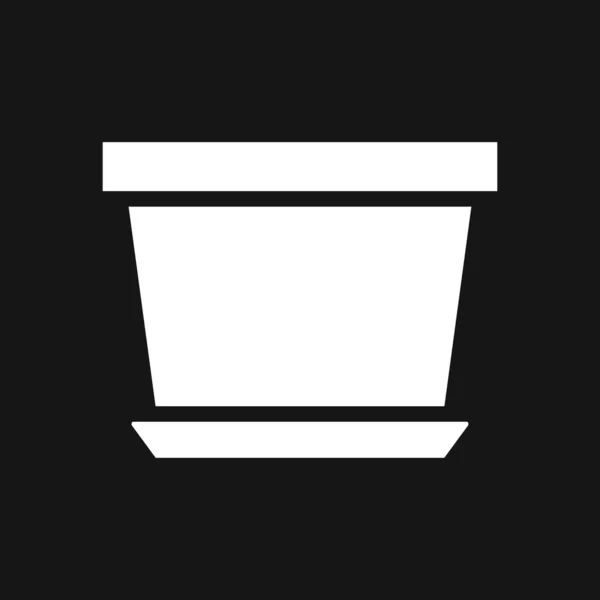 Virágcserép ikon, vektorizált növények egy edényben, virág szimbólum — Stock Vector