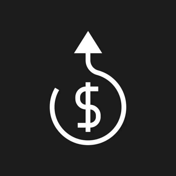 Ikona wzrostu, ikona infografiki biznesowej, symbol wzrostu wektora — Wektor stockowy