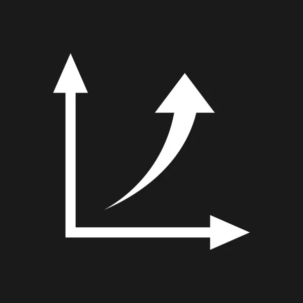 Значок роста, иконка бизнес-инфографики, символ векторного роста — стоковый вектор