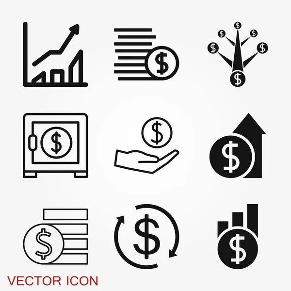 Icône Vectorielle Graphique Croissance Graphique Isolée Sur Fond — Image vectorielle