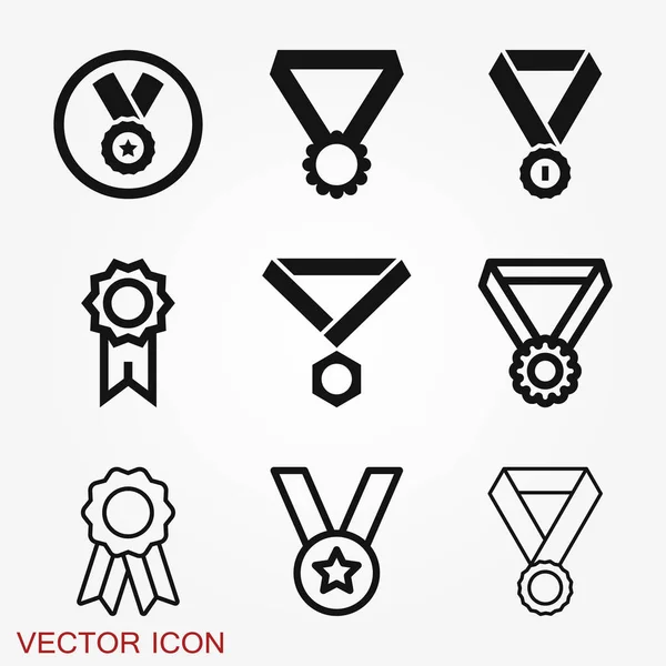 Medal icon isolated on background. Vector illustration. — Stockvector