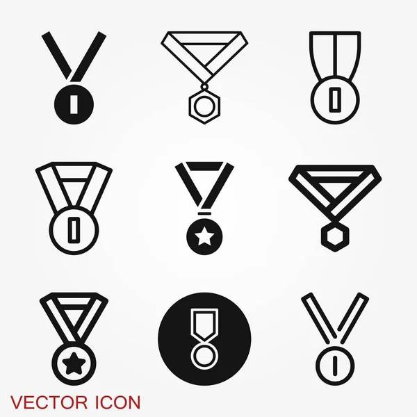 Medal icon isolated on background. Vector illustration. — Stockvektor