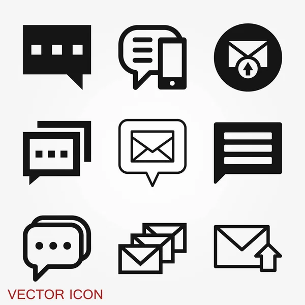 Значок Сообщения Векторный Символ Дизайна — стоковый вектор