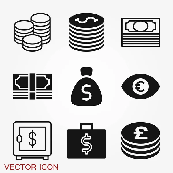 Значок денег. Универсальный значок денег для использования в веб-интерфейсе и мобильном интерфейсе — стоковый вектор