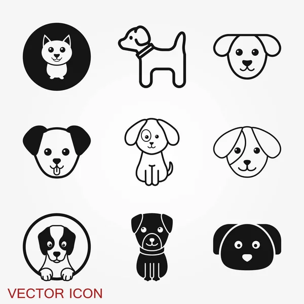 Icono de cachorro. Símbolo perro. Elemento vectorial para su diseño — Vector de stock