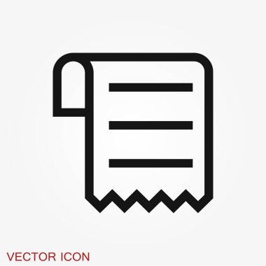 Finans ve bankacılık ikonları. Fatura vektör simgesi.