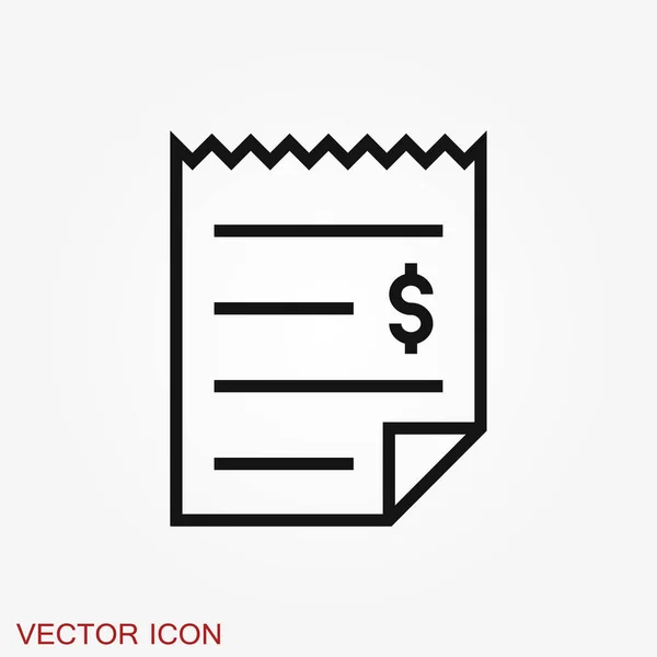 Iconos Financieros Bancarios Icono Vector Factura — Vector de stock