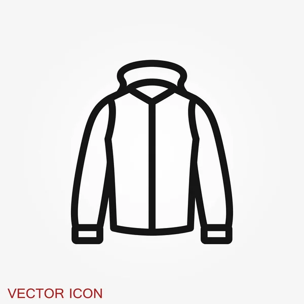 Jacket Icon Clothes Icon Vector Background — Stock Vector