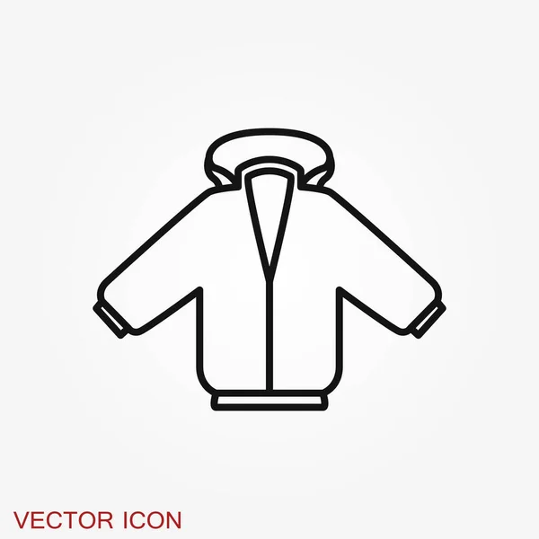 Icône Veste Vêtements Icône Vecteur Sur Fond — Image vectorielle