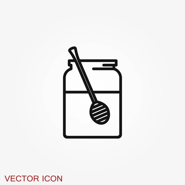 Icono Del Vector Tarro Con Tapa Aislada Fondo — Vector de stock