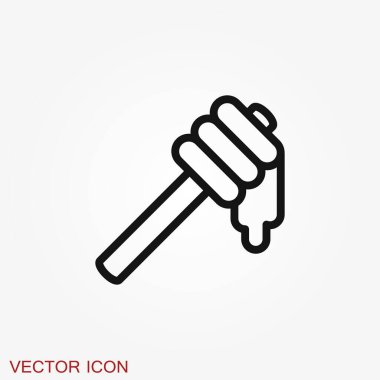 Arka planda başlık izole edilmiş Jar vektör simgesi