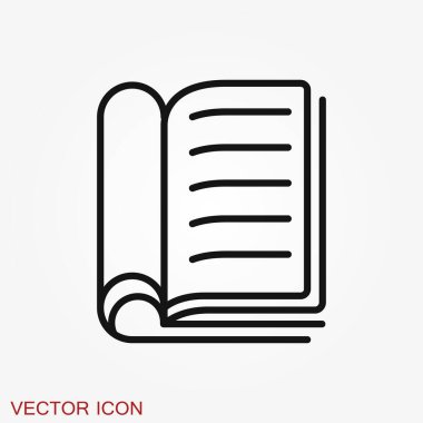 Dergi ikonu vektörü, dergi ve gazete sembolü