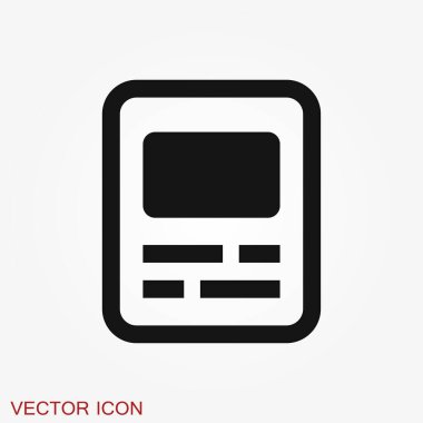 Dergi ikonu vektörü, dergi ve gazete sembolü