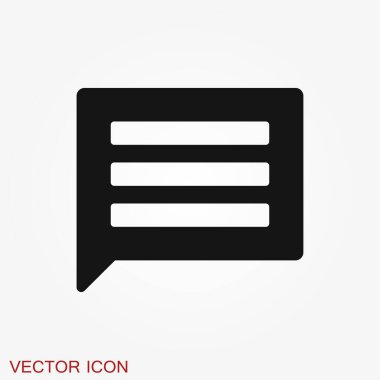 İleti simgesi, tasarım için vektör sembolü