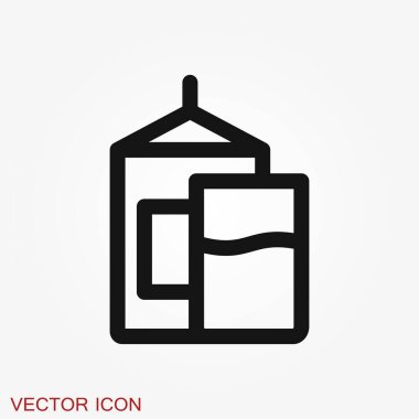 Taze doğal gıda tasarımı için süt ikonu ürünleri ve sembolleri