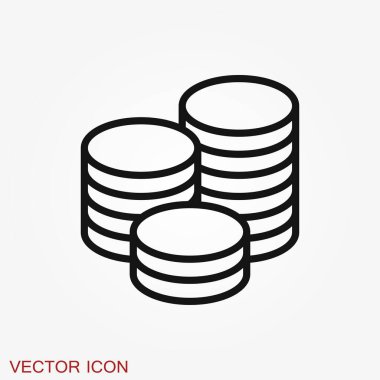 Web ve mobil UI için kullanılacak para simgesi, temel UI para unsurları kümesi