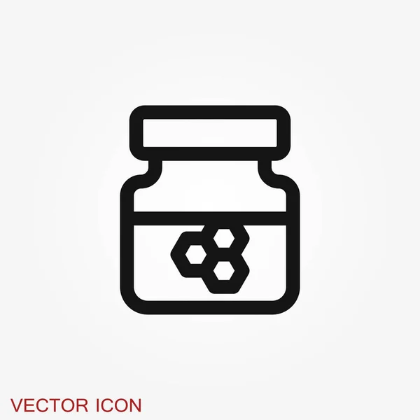 Jar Vector Icon Cap Isolated Background — Stock Vector