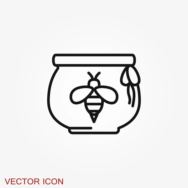 Icono Del Vector Tarro Con Tapa Aislada Fondo — Archivo Imágenes Vectoriales