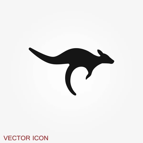 Känguru Vektorsilhouetten Isoliert Auf Dem Hintergrund — Stockvektor