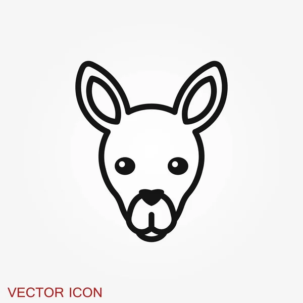 Silhouettes Vectorielles Kangourous Isolées Sur Fond — Image vectorielle