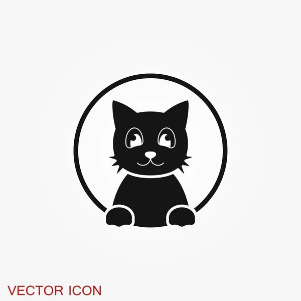 Icône Chat Icône Vectorielle Kitty Symbole Chat Isolé Sur Fond — Image vectorielle