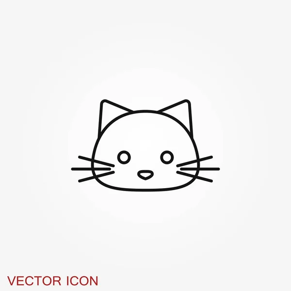 Ikon Kucing Kitty Vector Icon Simbol Cat Diisolasi Latar Belakang - Stok Vektor