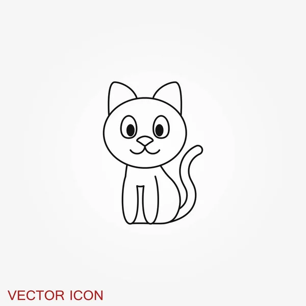 Cat Icon Kitty Vector Icon Cat Symbol Isolated Background — Stock Vector