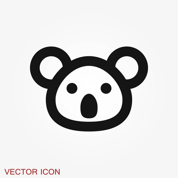 Icono Koala Diseñado Usando Icono Símbolo Logotipo — Vector de stock