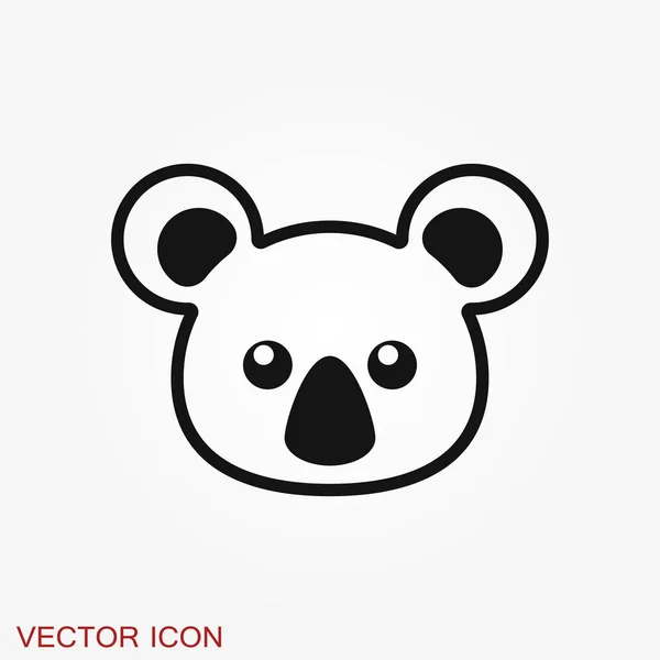 Icono Koala Diseñado Usando Icono Símbolo Logotipo — Vector de stock