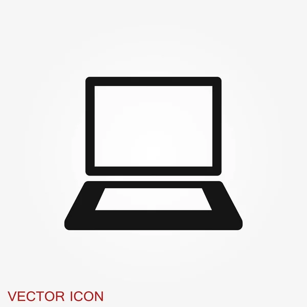 Ikon Laptop Simbol Vektor Diisolasi Latar Belakang - Stok Vektor