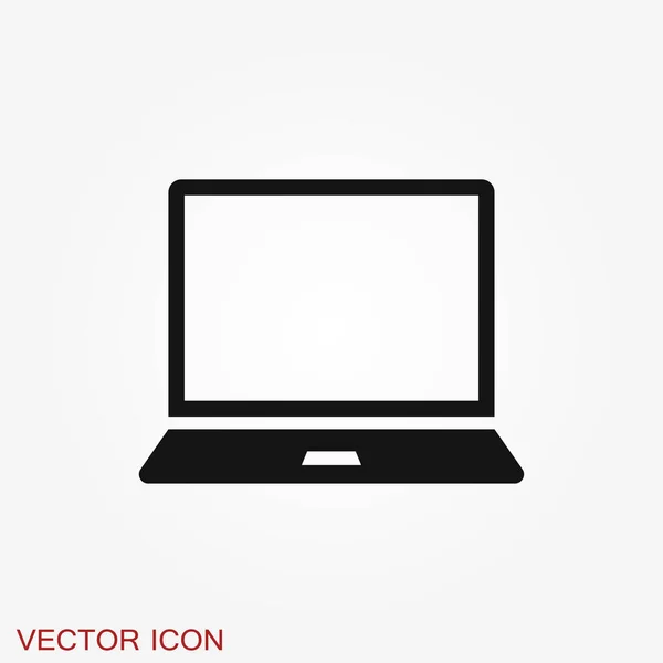 Ikona Notebooku Vektorový Symbol Izolovaný Pozadí — Stockový vektor
