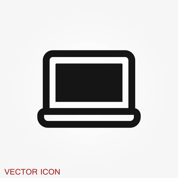Laptop Ikon Vektor Symbol Isolerad Bakgrunden — Stock vektor