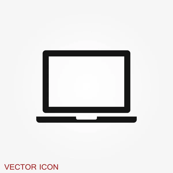 Laptop Icon Vector Symbol Isolated Background — Stock Vector