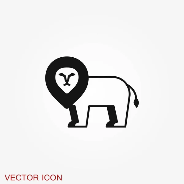 Concepto Icono Logotipo León Vector Abstracto Las Ideas Clave Son — Vector de stock