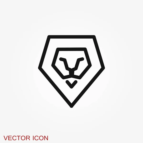 Concept Abstrait Icône Logo Vectoriel Lion Les Idées Clés Sont — Image vectorielle