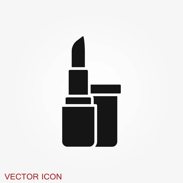 Lipstick Icon Cosmetics Symbol Lipstick Flat Design Vector Illustration — Stock Vector