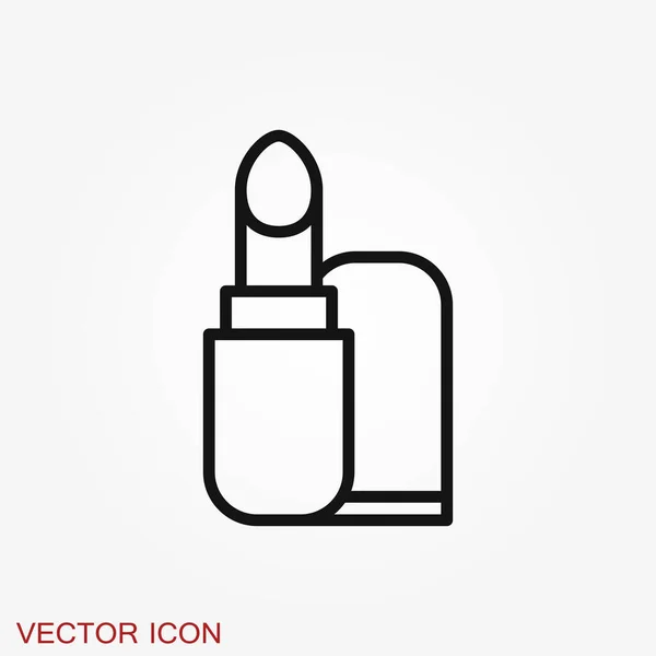 Lápiz Labial Icono Cosméticos Símbolo Lápiz Labial Diseño Plano Vector — Vector de stock