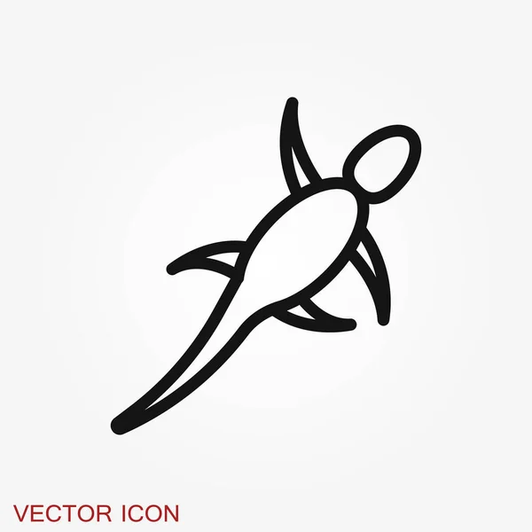 Vector Lagarto Icono Sobre Fondo Blanco Vector Gecko Para Diseño — Vector de stock