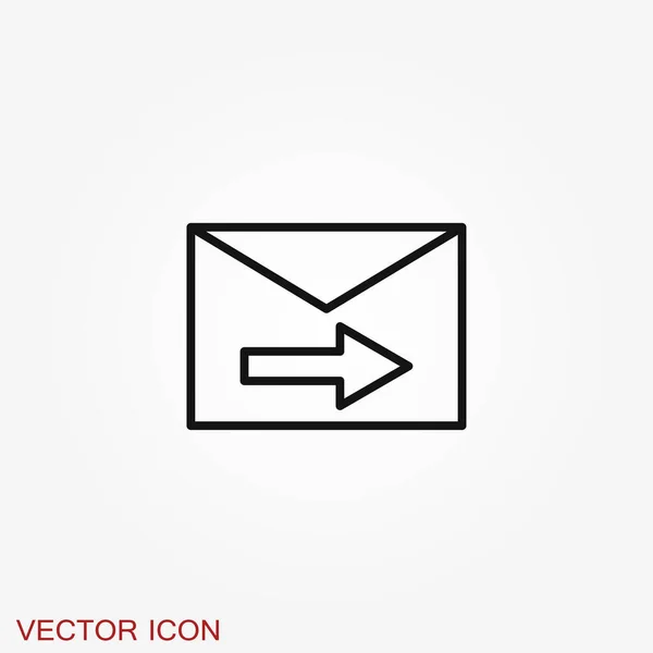 Icona Della Posta Illustrazione Isolata Grafica Web Design — Vettoriale Stock