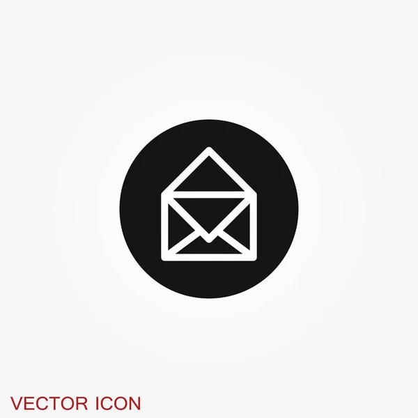 Icono Correo Ilustración Aislada Para Diseño Gráfico Web — Vector de stock