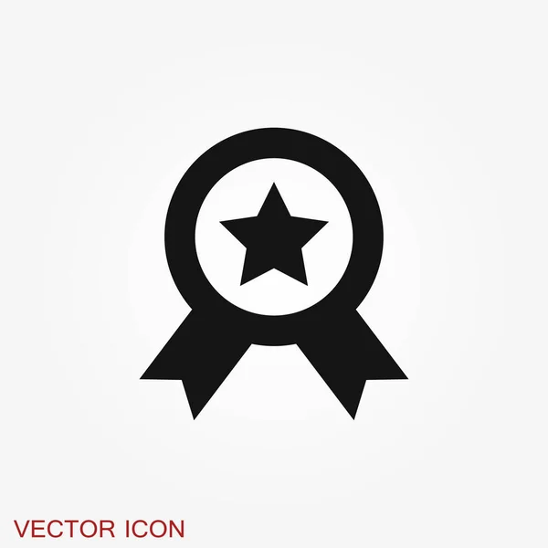 Icono Medalla Aislado Sobre Fondo Ilustración Vectorial Diseño Plano — Vector de stock