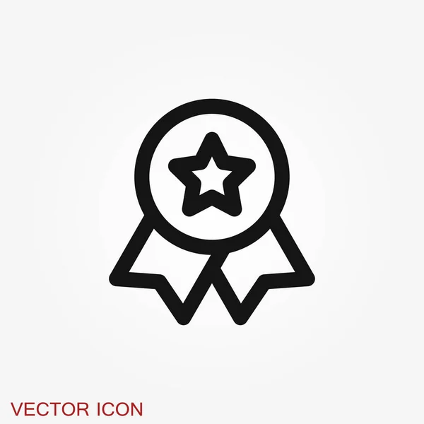 Medaille Icoon Geïsoleerd Achtergrond Vector Illustratie Vlakke Constructie — Stockvector