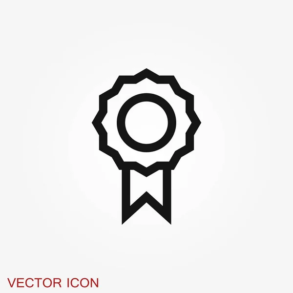 Icône Médaille Isolée Sur Fond Illustration Vectorielle Conception Plate — Image vectorielle