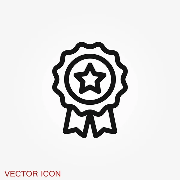 Медаль Значок Ізольовано Фоні Векторні Ілюстрації Плоский Дизайн — стоковий вектор