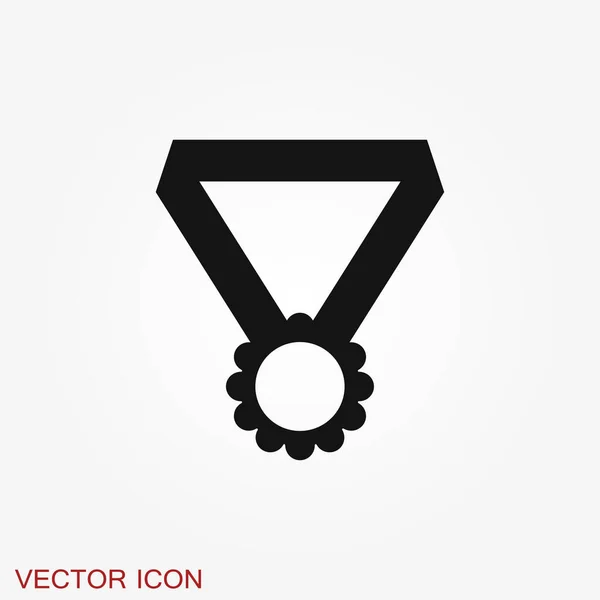 Icono Medalla Aislado Sobre Fondo Ilustración Vectorial Diseño Plano — Vector de stock